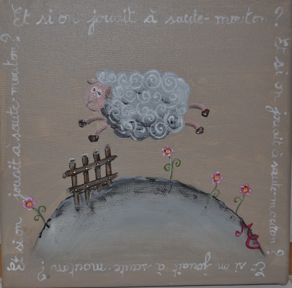 cadre moutons chambre bebe
