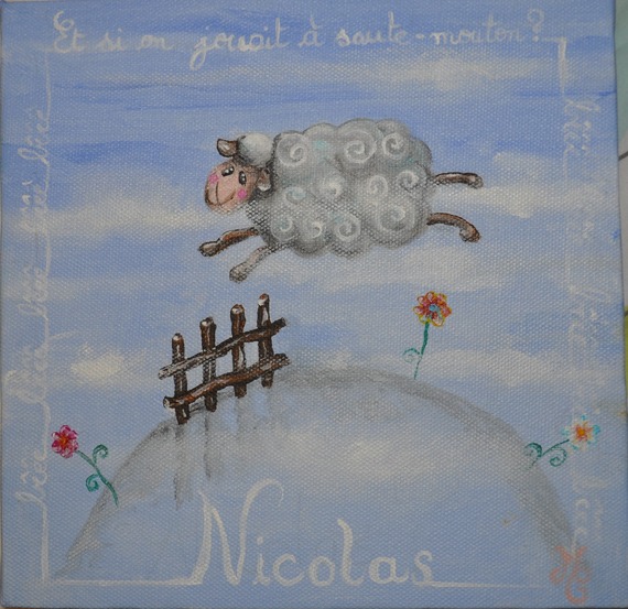 cadre moutons chambre bebe