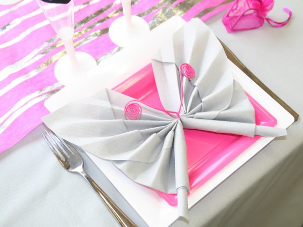 comment faire decoration avec serviette table