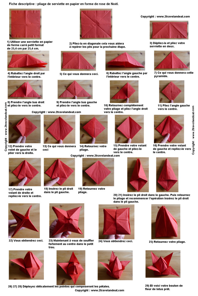 comment faire decoration avec serviette table