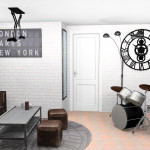 deco chambre ado papier peint