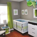 deco chambre bebe vert et blanc