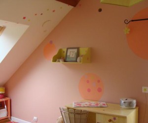 deco chambre fille corail