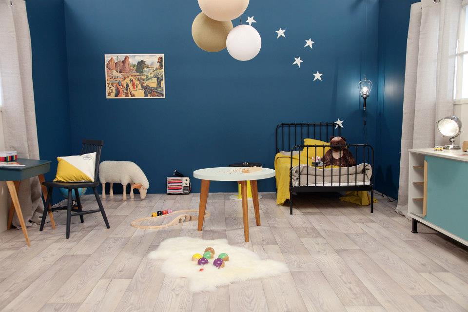 deco chambre garcon bleu et blanc