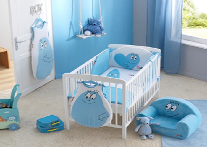 deco chambre garcon bleu et blanc
