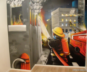 deco chambre garcon pompier