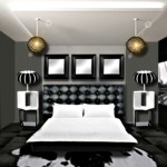 deco chambre noir et argent