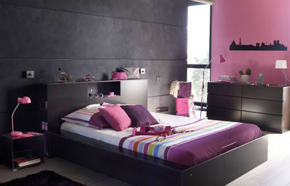 deco chambre prune