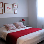 deco de chambre rouge et blanc