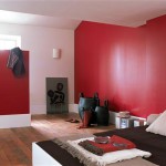 deco de chambre rouge et blanc