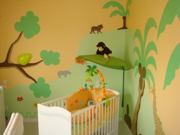 deco jungle pour chambre de bebe