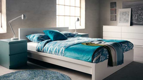 decoration chambre bleu turquoise