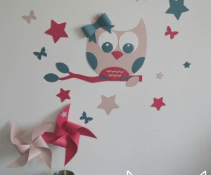 decoration chambre fille hibou