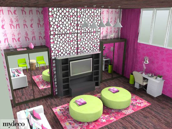 decoration chambre fille star