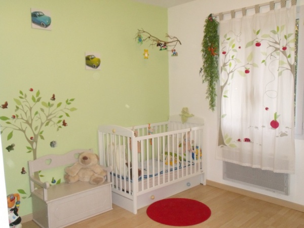 decoration chambre fille vert