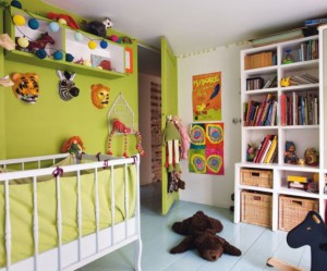 decoration chambre fille vert