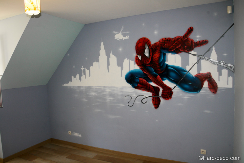 decoration chambre garcon spiderman