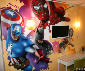 decoration chambre garcon spiderman