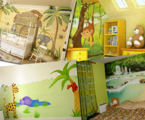 decoration chambre jungle