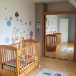 decoration chambre taupe et bleu