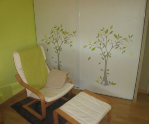 decoration chambre vert anis