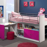 lit mezzanine avec bureau pour fille