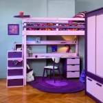 lit mezzanine avec bureau pour fille