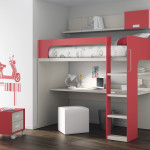 lit mezzanine avec bureau pour fille