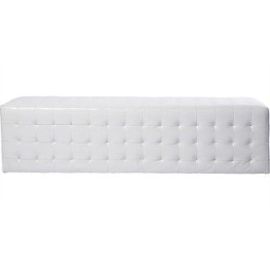 bout de lit capitonne blanc