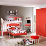 deco chambre ado rouge et gris