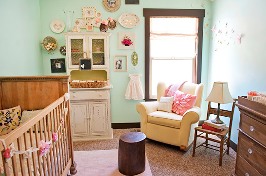 deco chambre bebe fille vintage