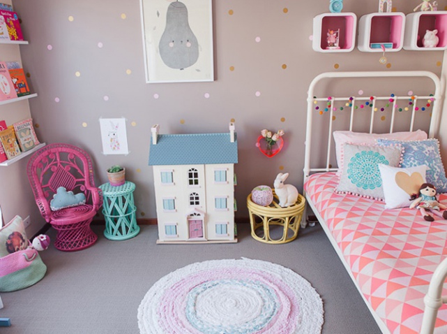 deco chambre bebe fille vintage