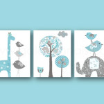 deco chambre bebe gris et bleu