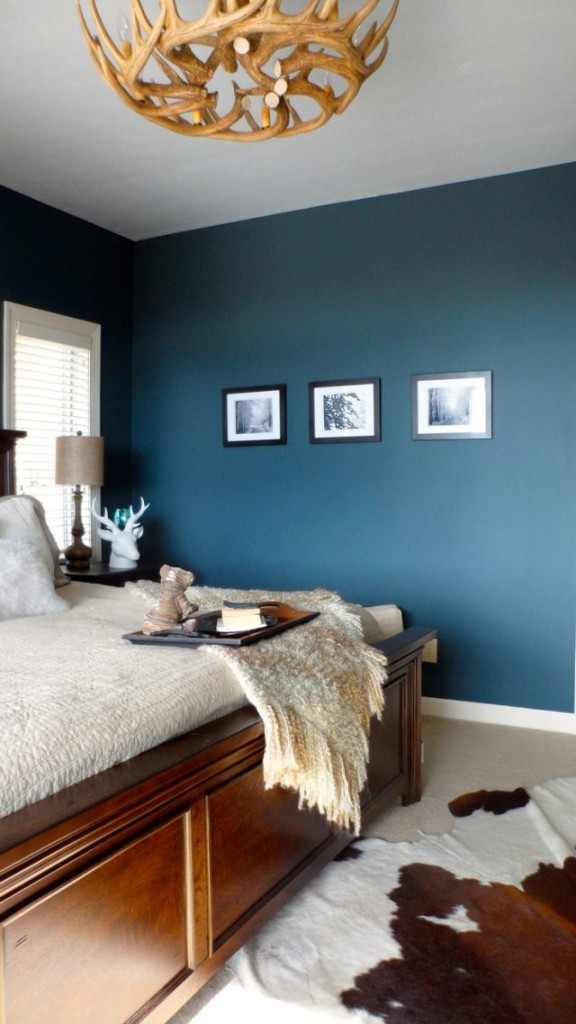 deco chambre bleu petrole