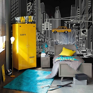 deco chambre fille style new york