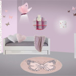 deco chambre fille theme papillon