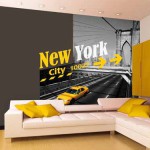 deco chambre new york jaune