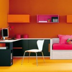 decoration chambre ado orange