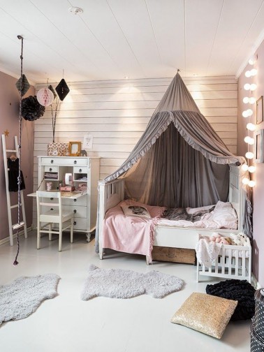 decoration chambre avec ciel de lit