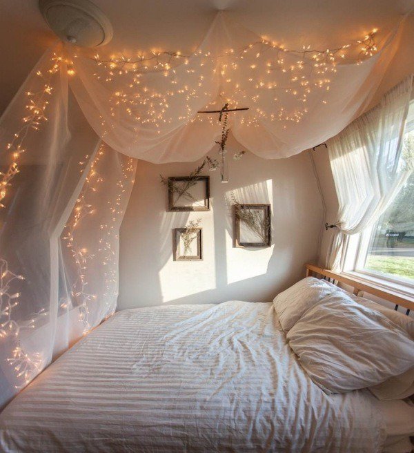 decoration chambre avec ciel de lit