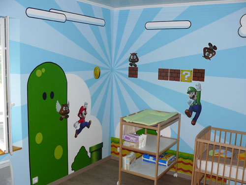 decoration chambre mario bros