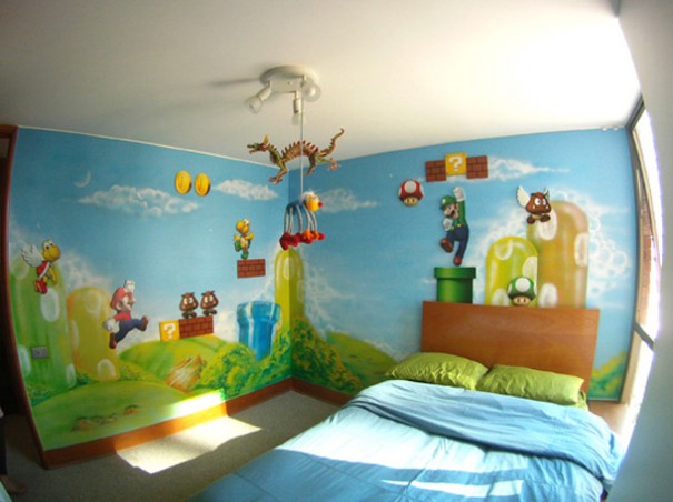 decoration chambre mario bros