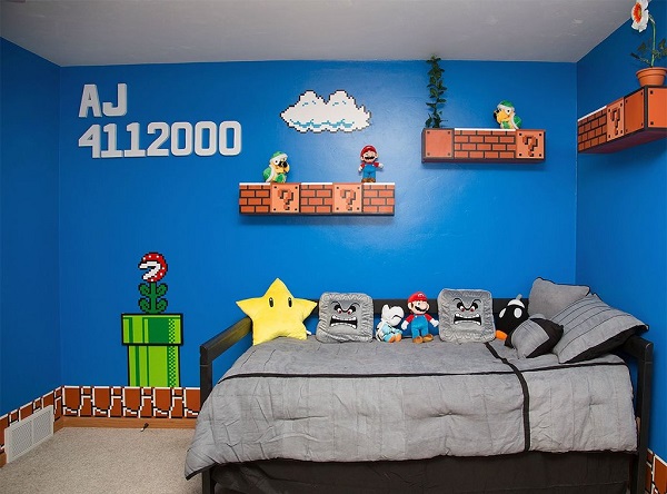 decoration chambre mario bros