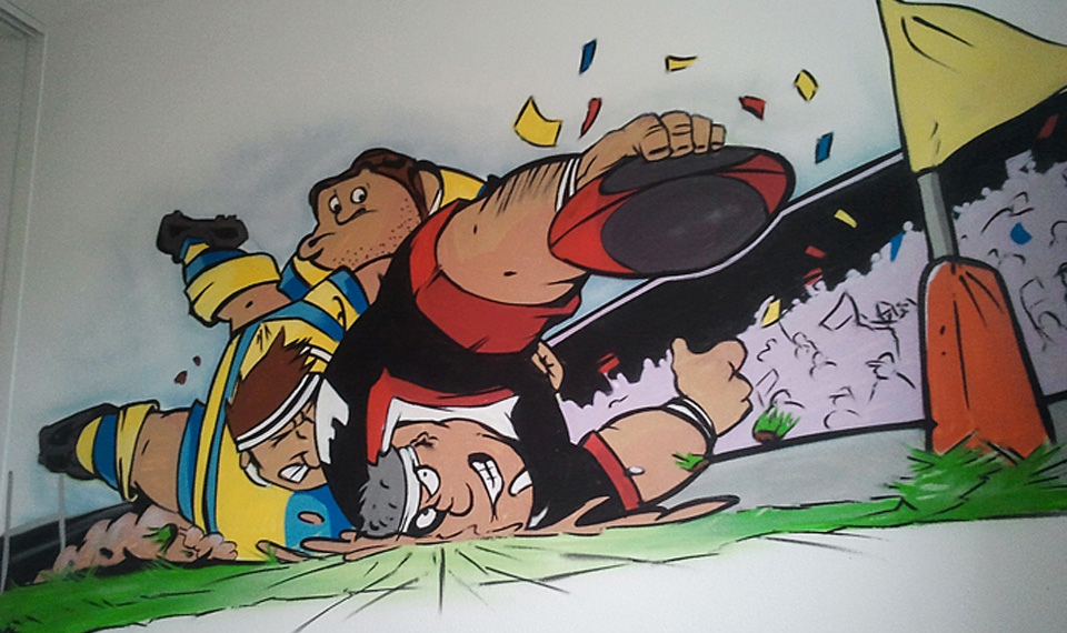 decoration de chambre rugby