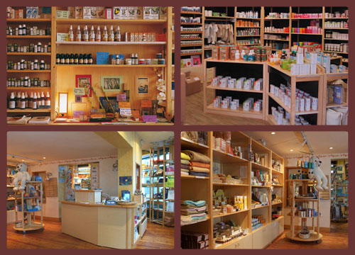 decoration vitrine magasin bio