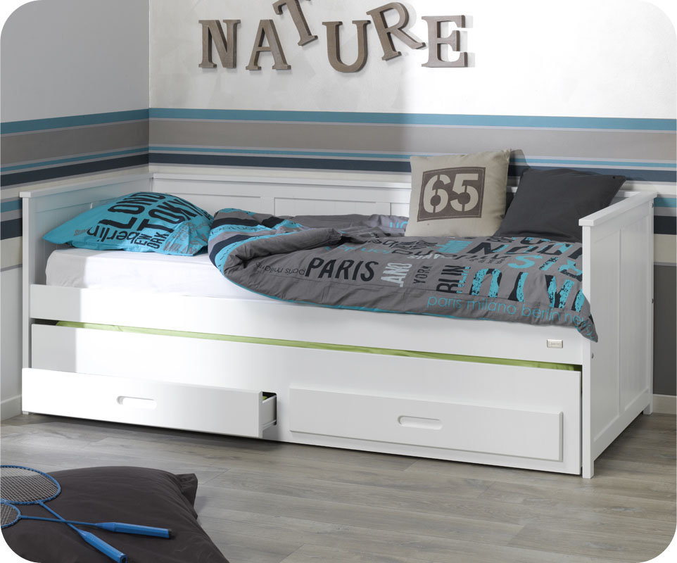lit junior avec tiroir matelas