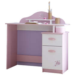bureau petite fille rose
