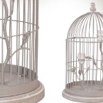 cage oiseau decorative blanche