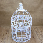 cage oiseau decorative blanche