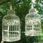 cage oiseau decorative blanche